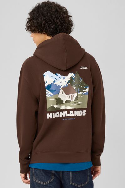 Sweat &agrave; capuche imprim&eacute; devant / dos