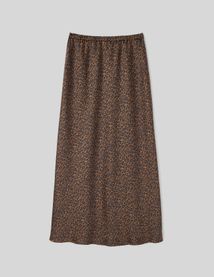 Jupe longue satin léopard