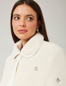 Blouson sherpa brodé