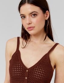 Débardeur boutonné en crochet