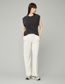 Pantalon tailleur à revers