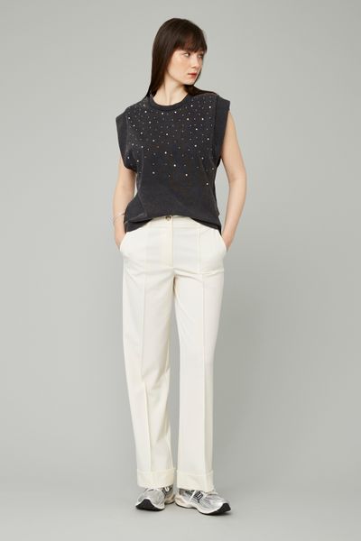 Pantalon tailleur à revers