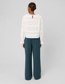 Pantalon tailleur en polyester recycl&eacute;