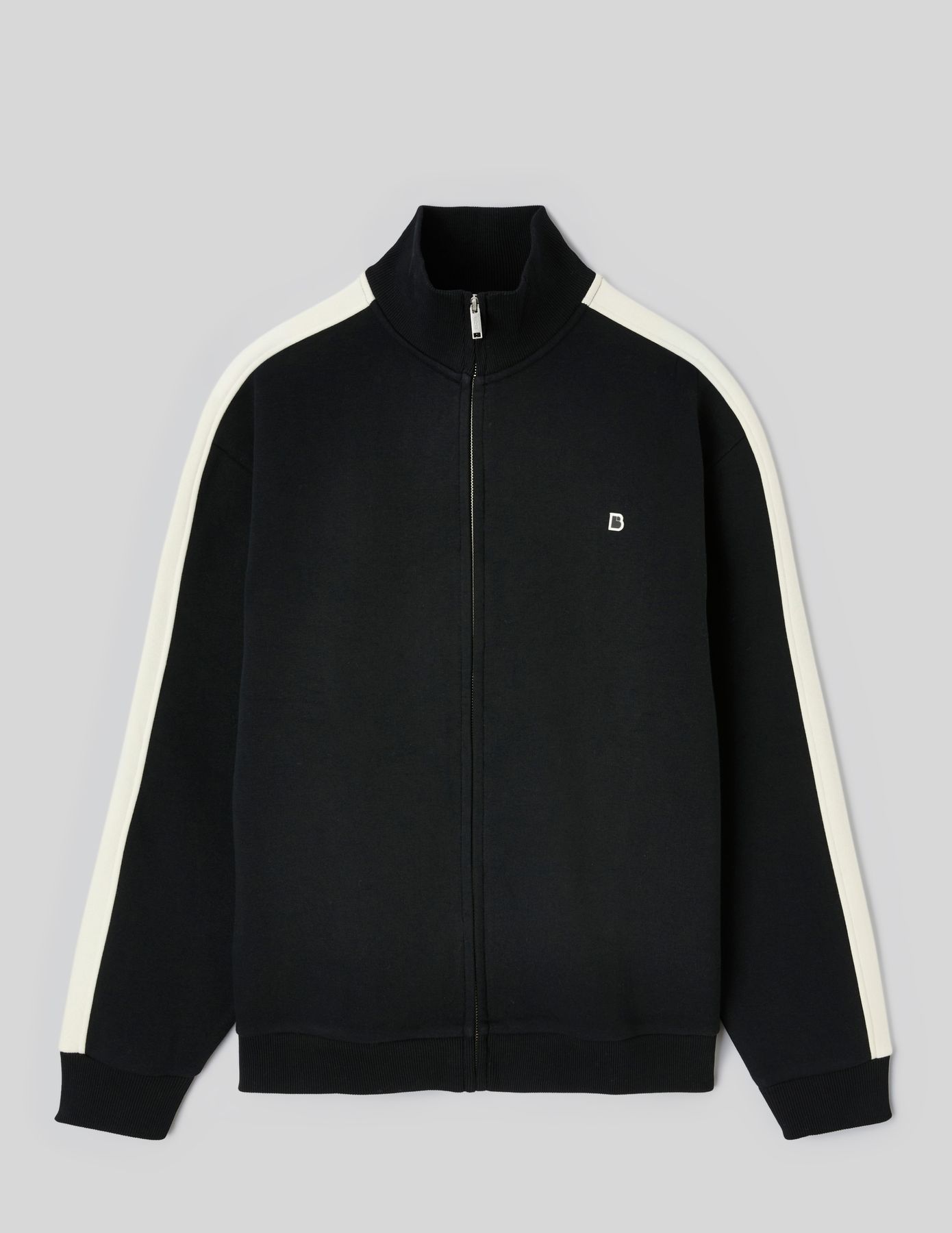 Sweat zipp&eacute; &agrave; bandes