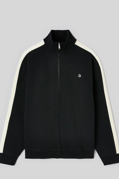 Sweat zipp&eacute; &agrave; bandes
