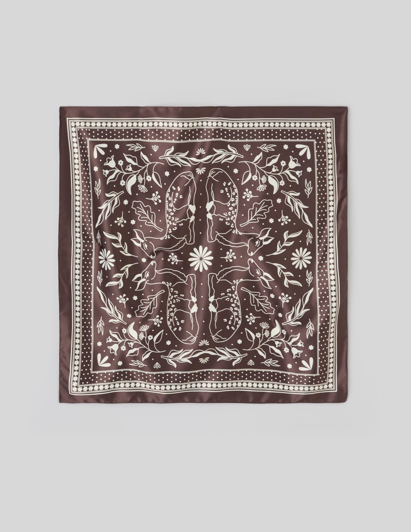 Foulard satin imprim&eacute;