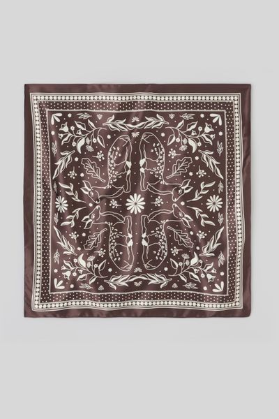 Foulard satin imprim&eacute;