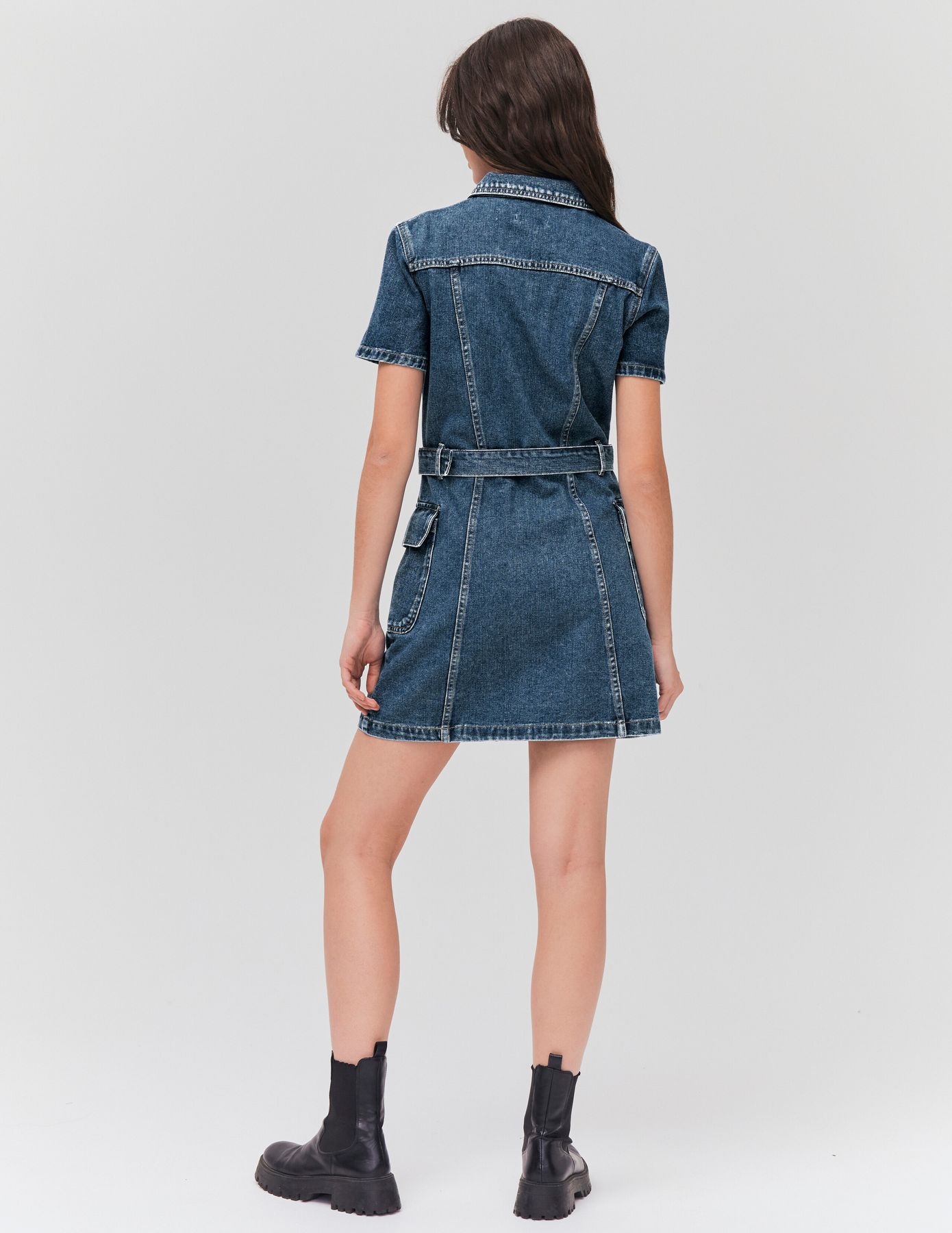 Robe courte en jean