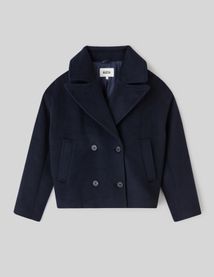 Manteau caban en laine