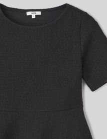 T-shirt peplum en tweed