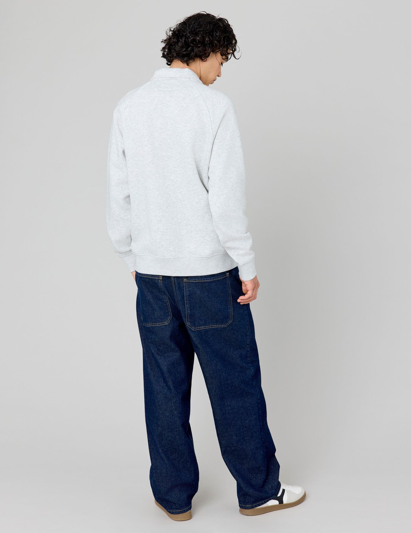 Sweat col polo zippé