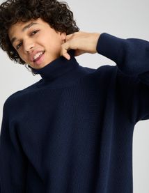 Pull col roulé
