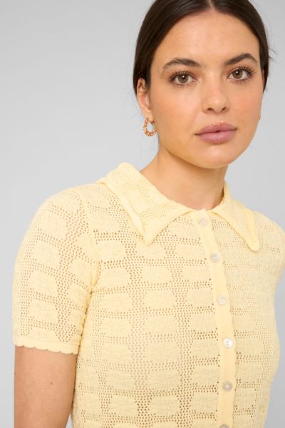 Gilet col polo en crochet