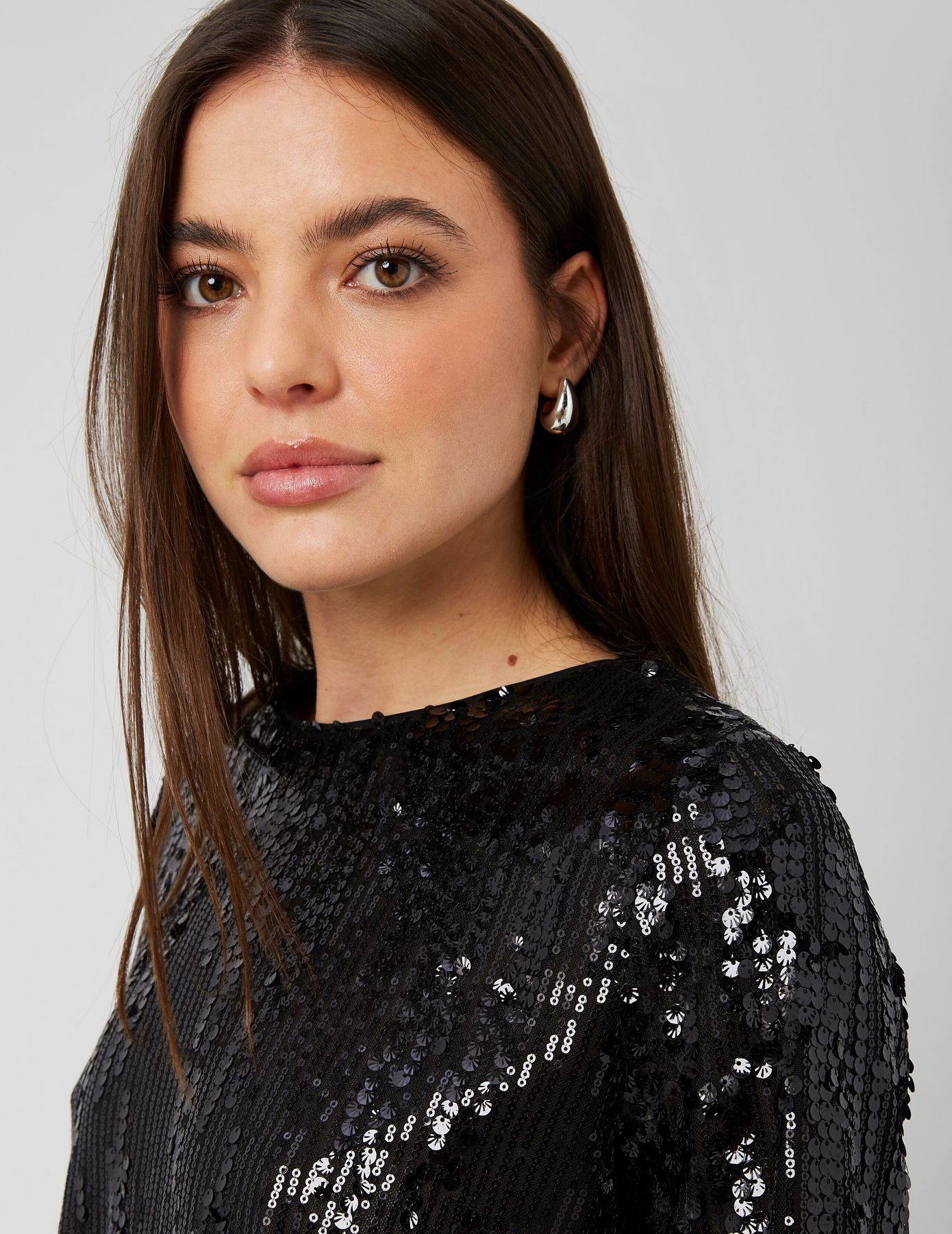 T-shirt manches longues sequins