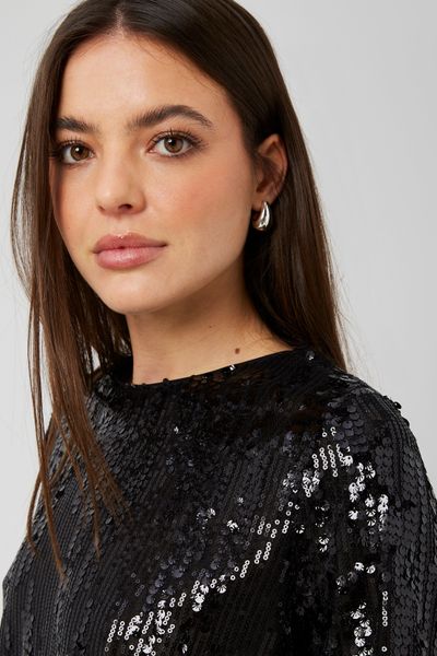 T-shirt manches longues sequins