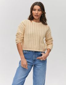 Pull en crochet uni