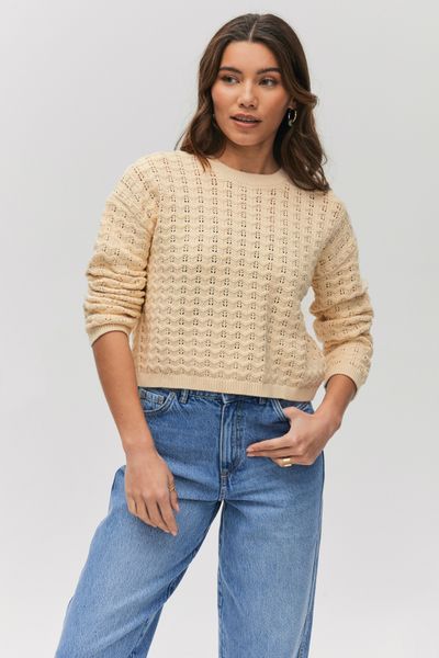 Pull en crochet uni