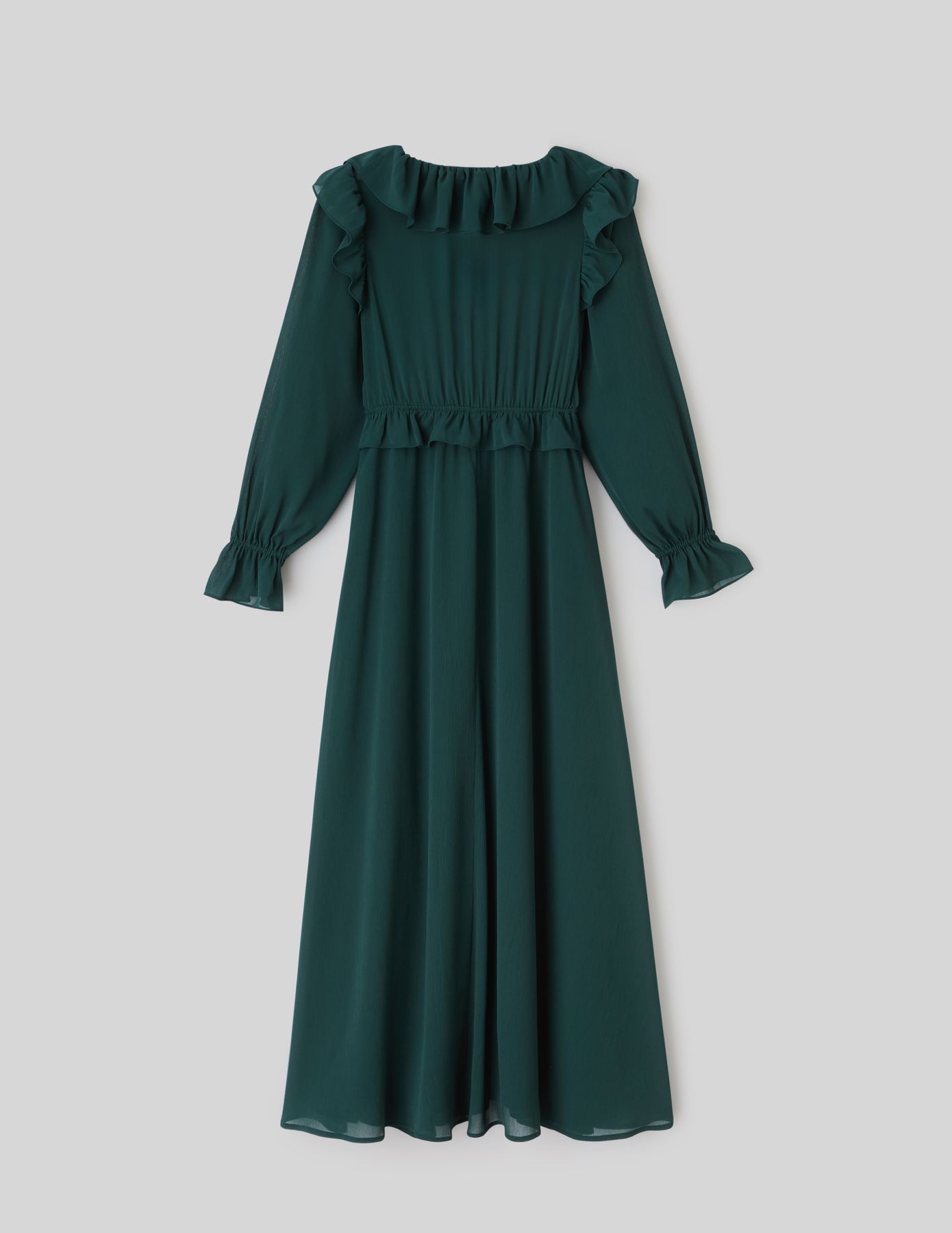 Robe longue unie en polyester recyclé