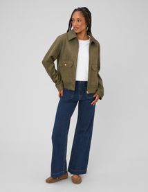 Veste zipp&eacute;e en su&eacute;dine