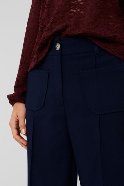Pantalon tailleur poches plaquées
