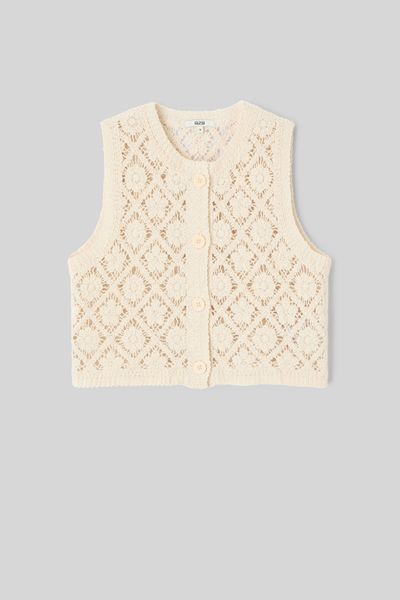Gilet sans manche au crochet
