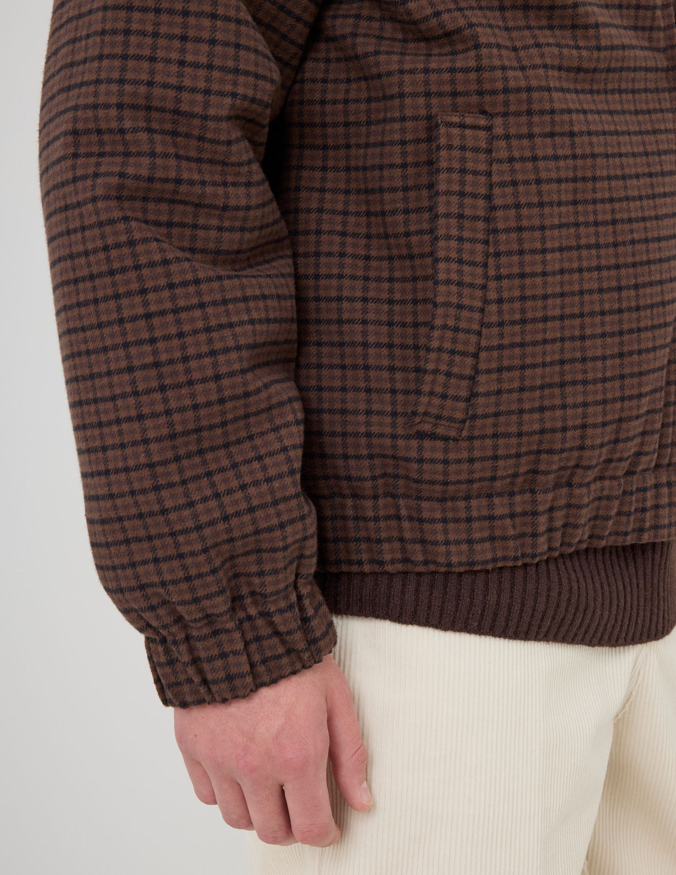 Blouson zipp&eacute; &agrave; carreaux