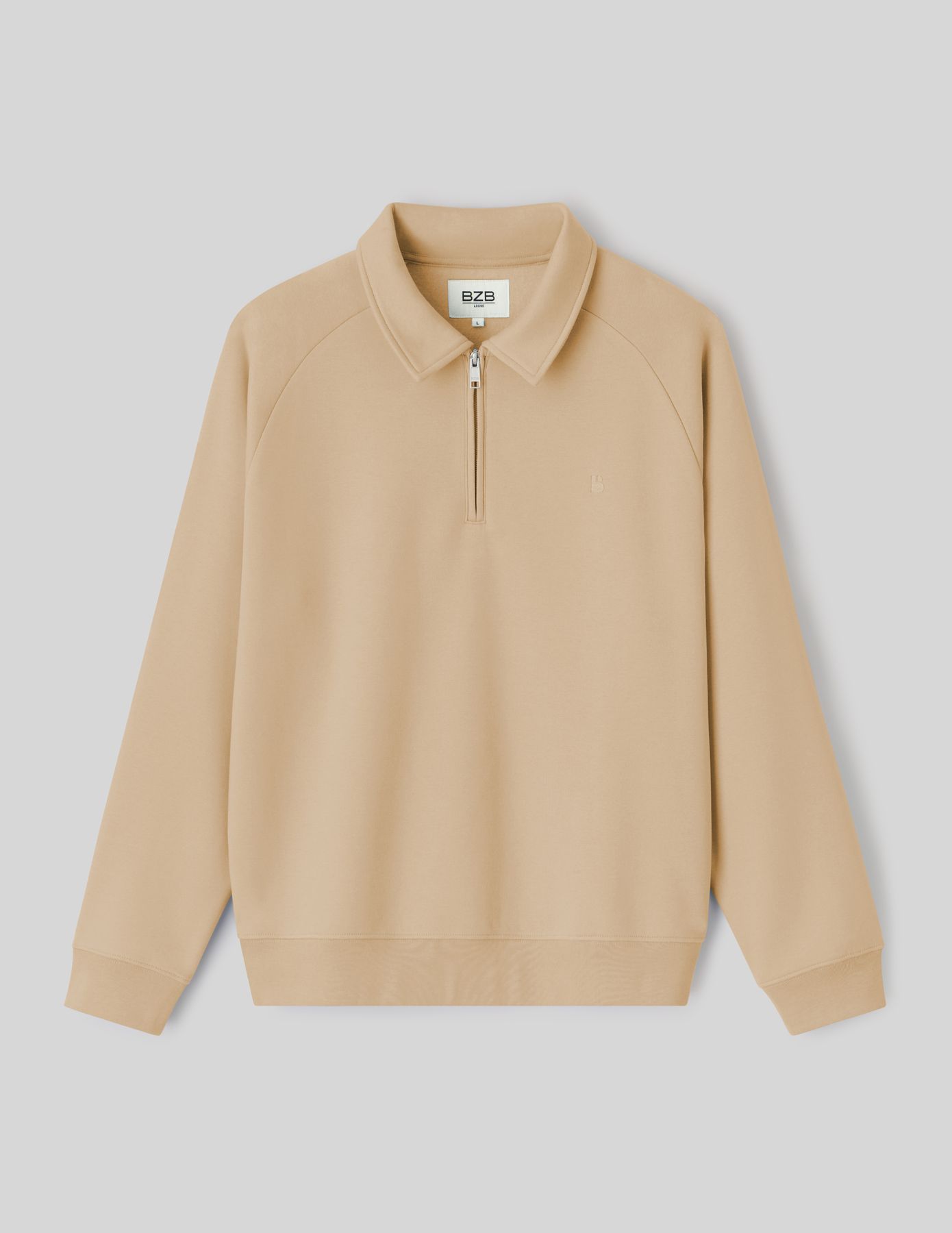 Sweat col polo zipp&eacute;