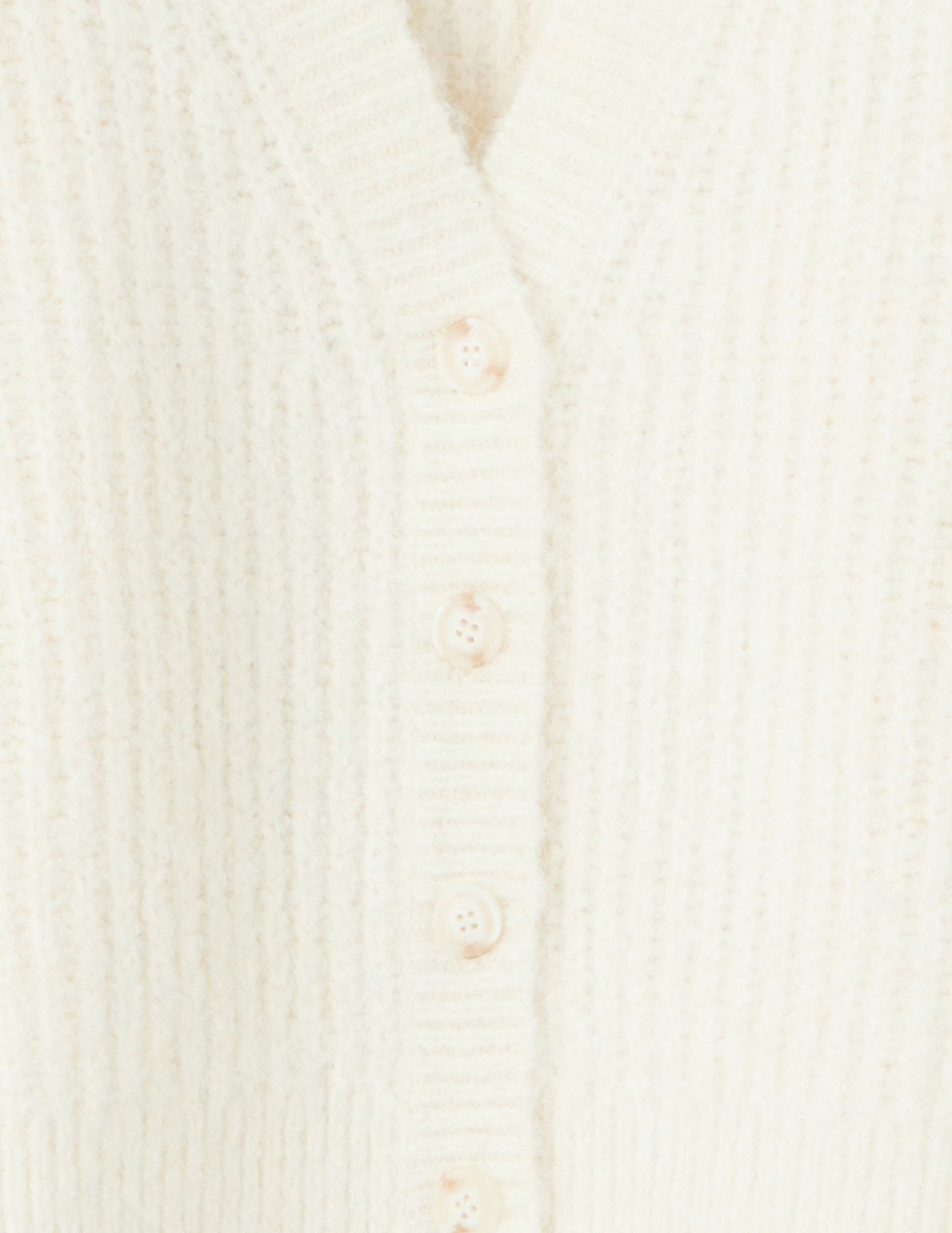Gilet boutonné maille perlée