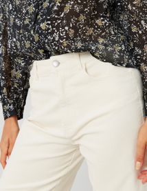 Pantalon straight velours