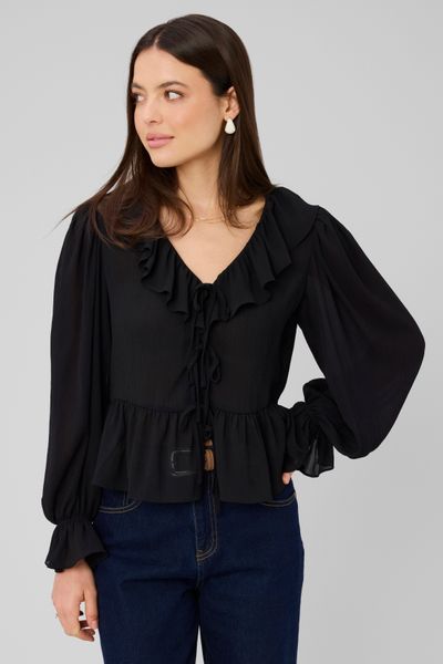 Blouse &agrave; volants