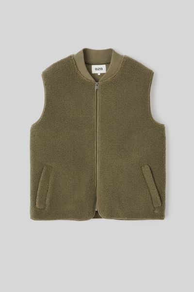 Blouson sans manches sherpa