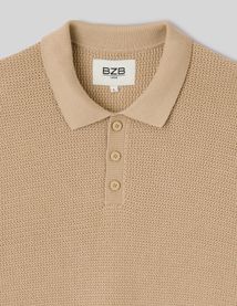 Polo maille fantaisie