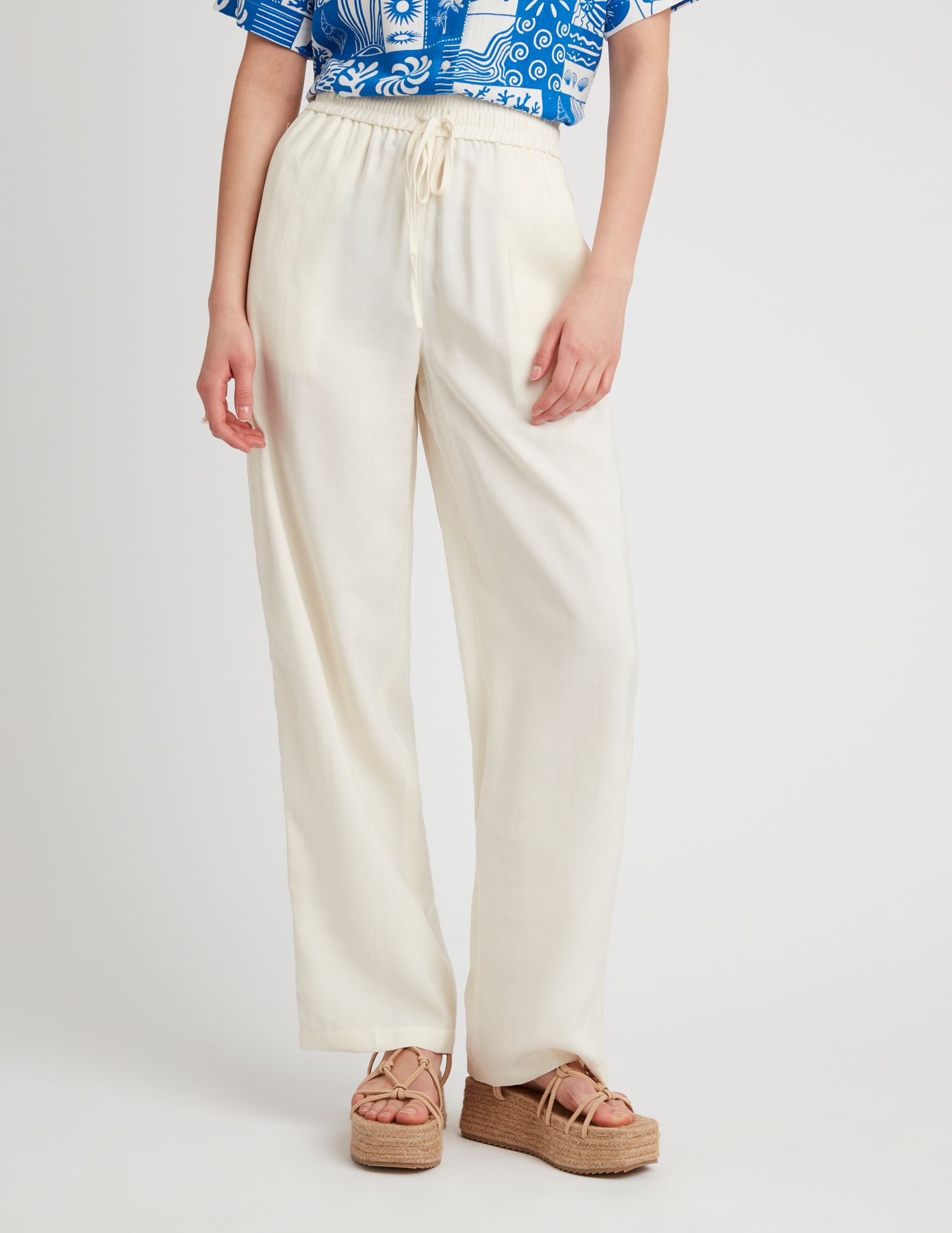 Pantalon fluide taille élastiquée