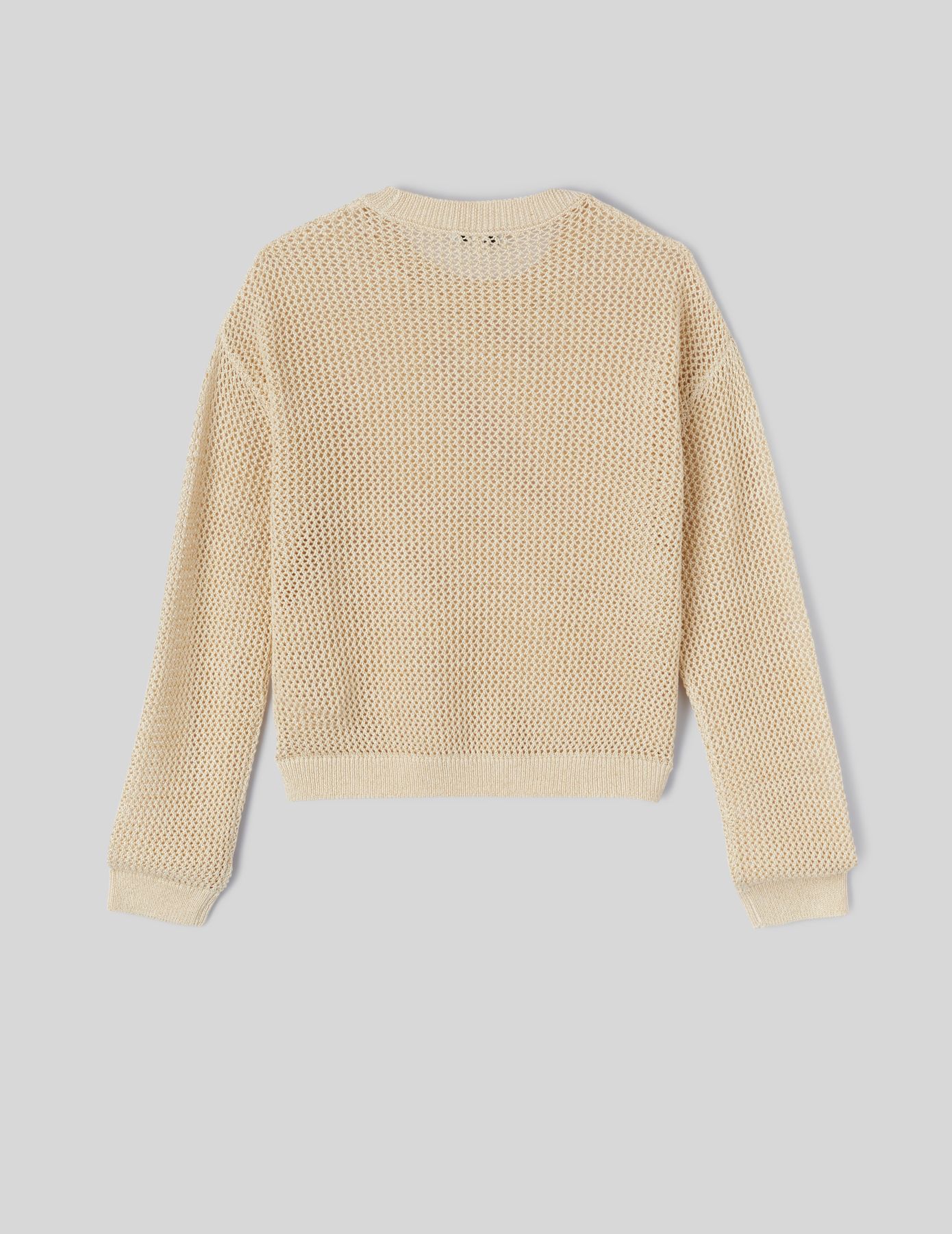 Pull en crochet avec fil pailleté