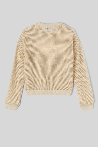 Pull en crochet avec fil pailleté