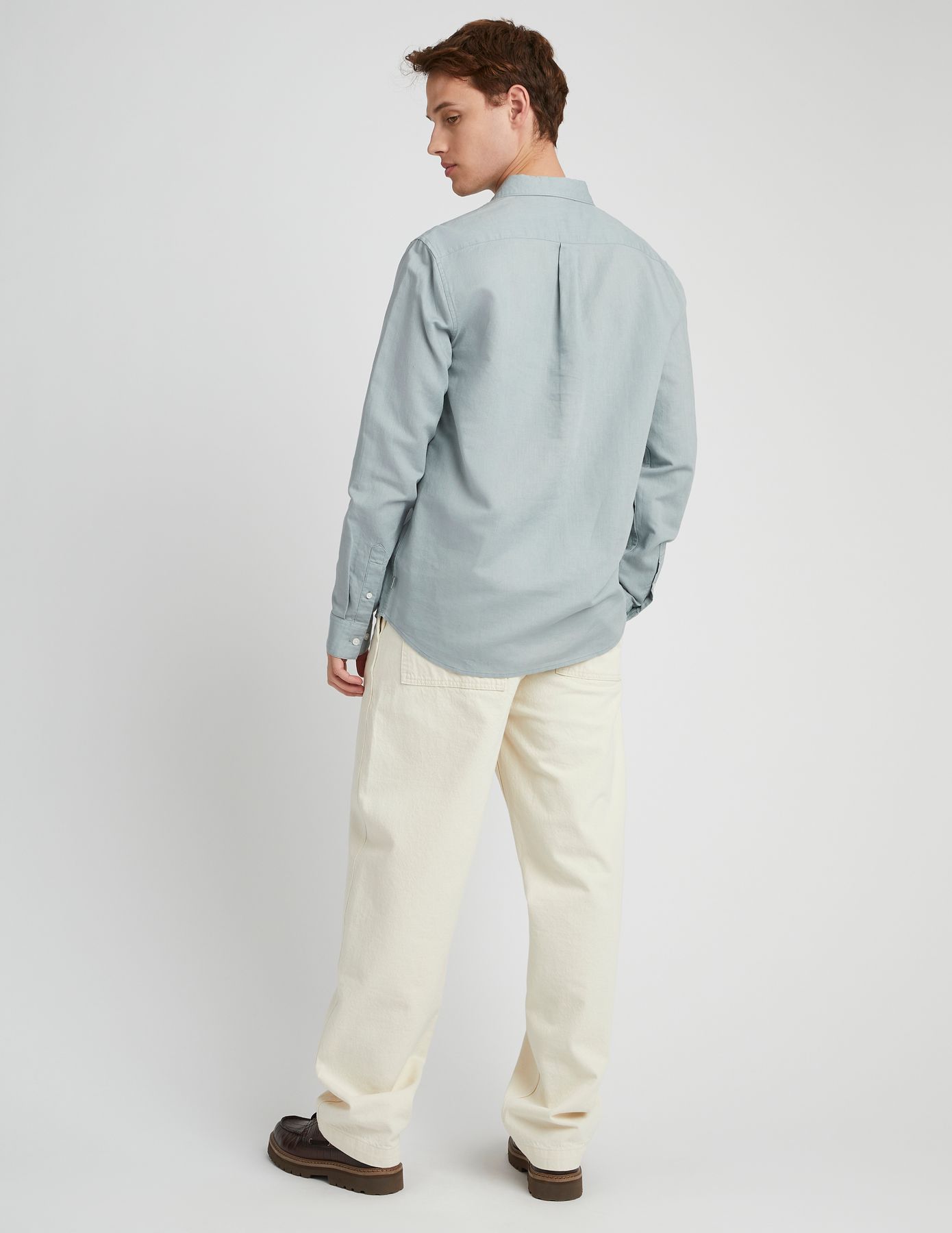 Chemise coton lin unie