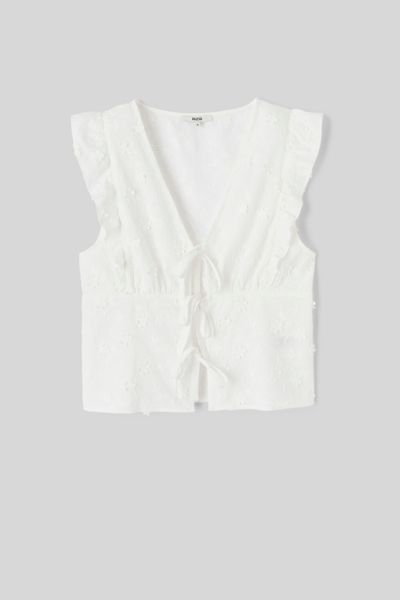 Top à nouer broderie 3D