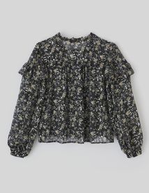 Blouse en voile imprimée