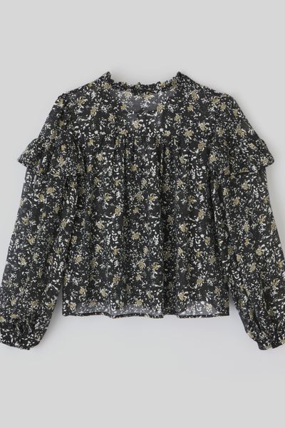 Blouse en voile imprimée