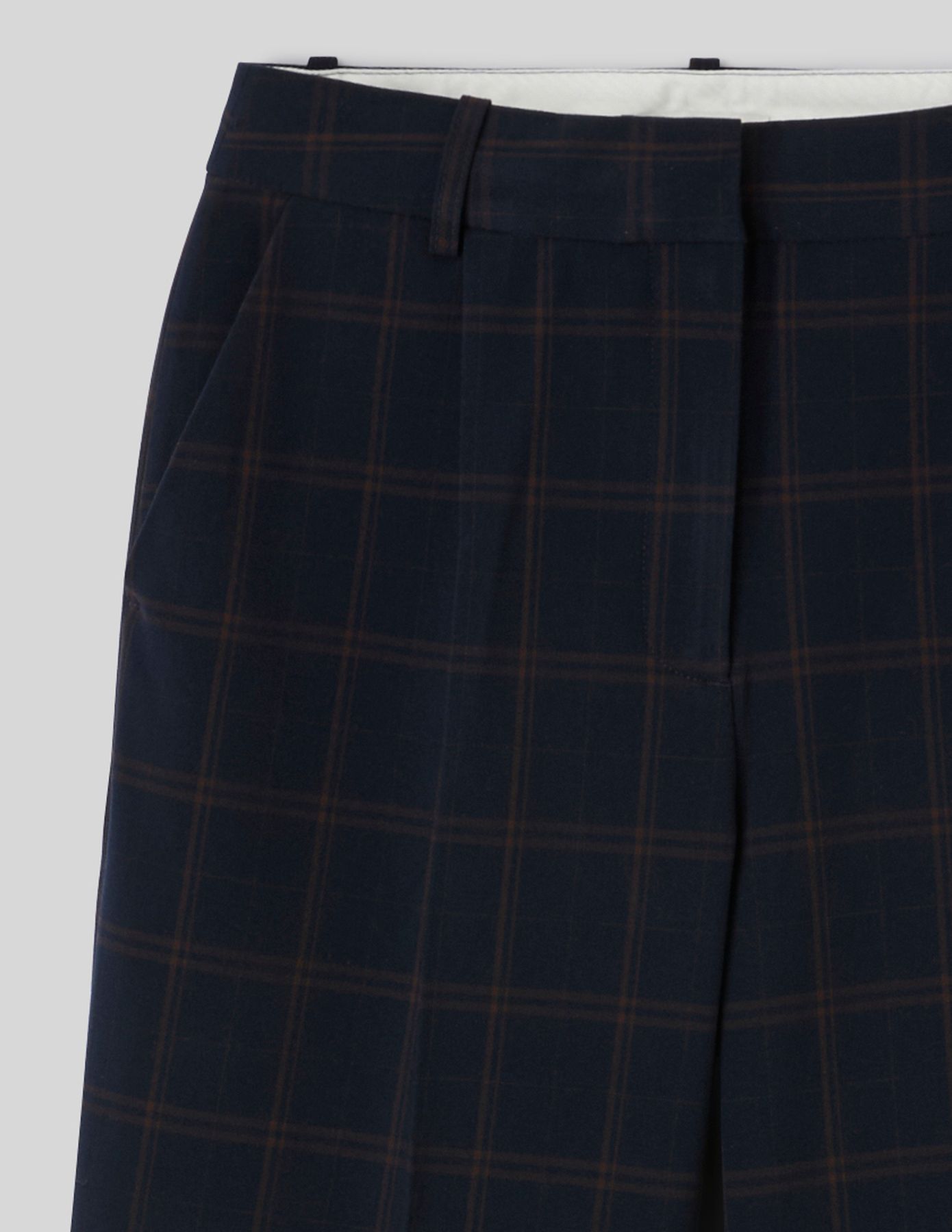 Pantalon carreaux &agrave; pinces