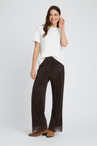 Pantalon plissé brillant