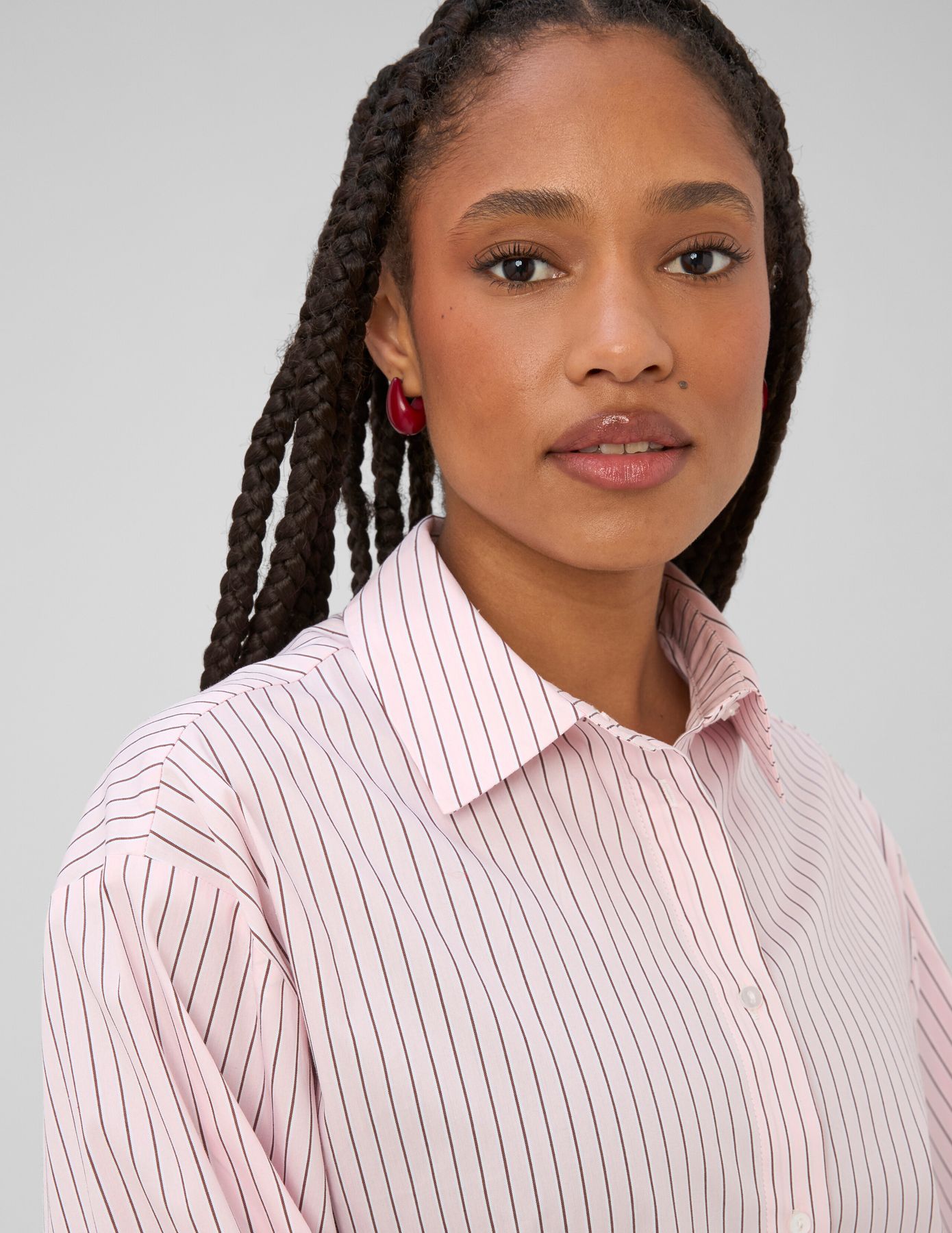 Chemise ray&eacute;e oversize