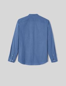 Chemise unie col mao
