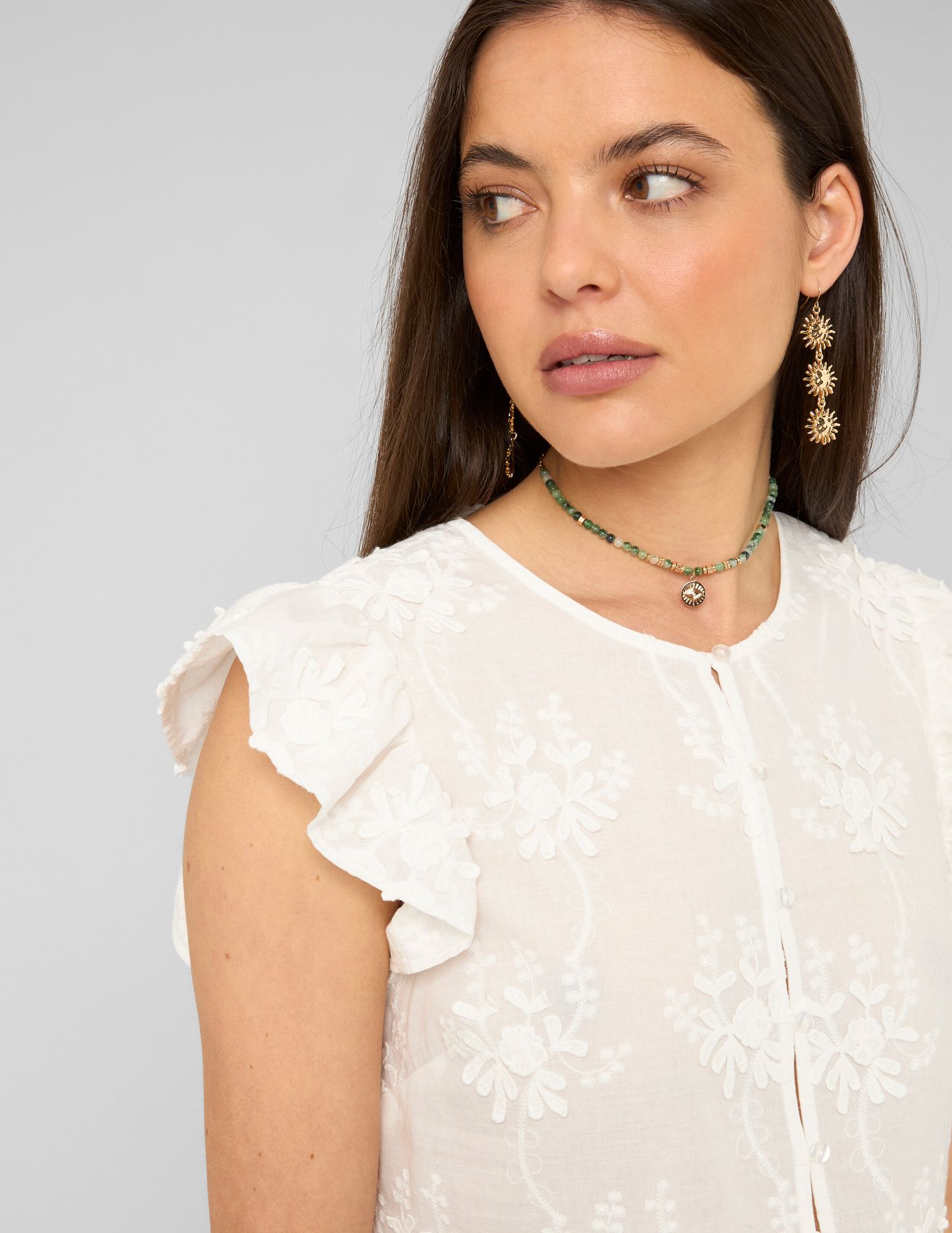 Blouse &agrave; volants