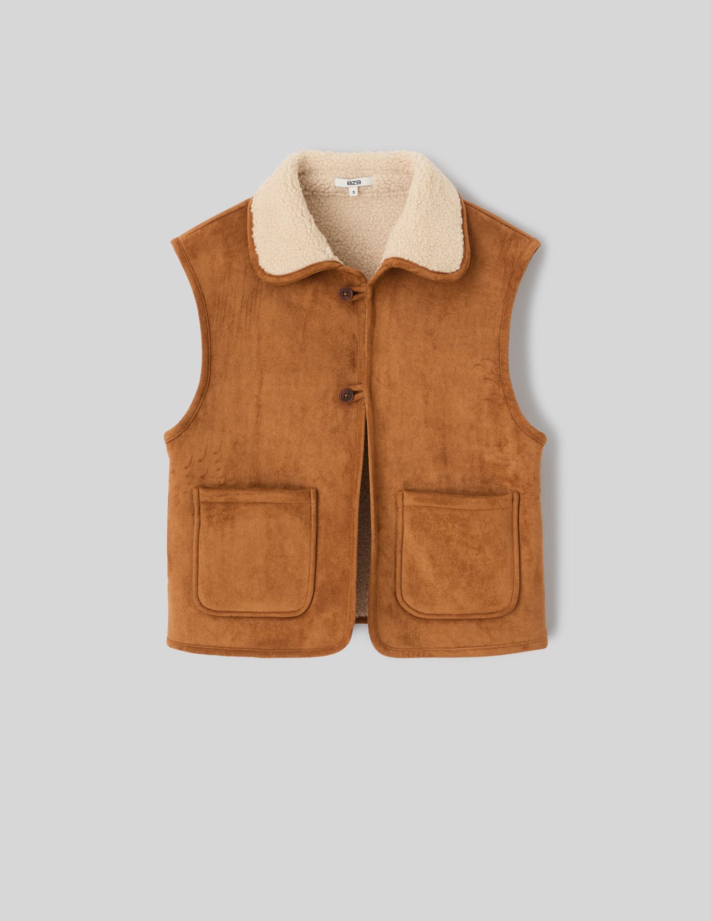 Veste sans manches suédine