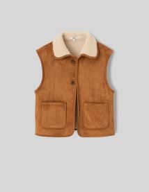 Veste sans manches suédine