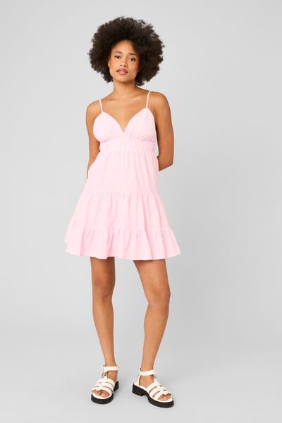 Robe courte en broderie anglaise