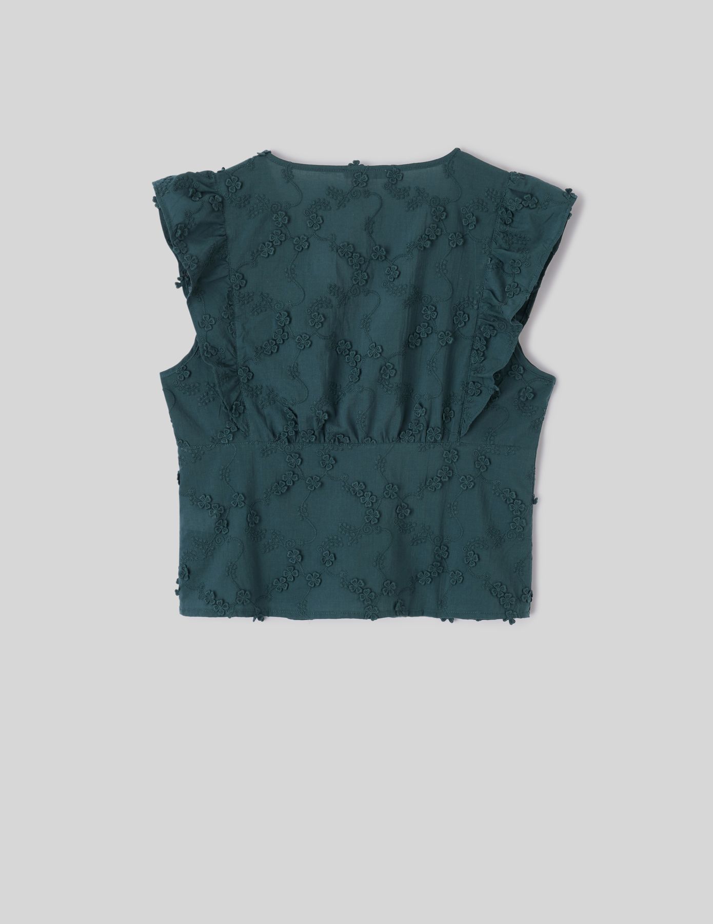 Blouse sans manches en broderie 3D