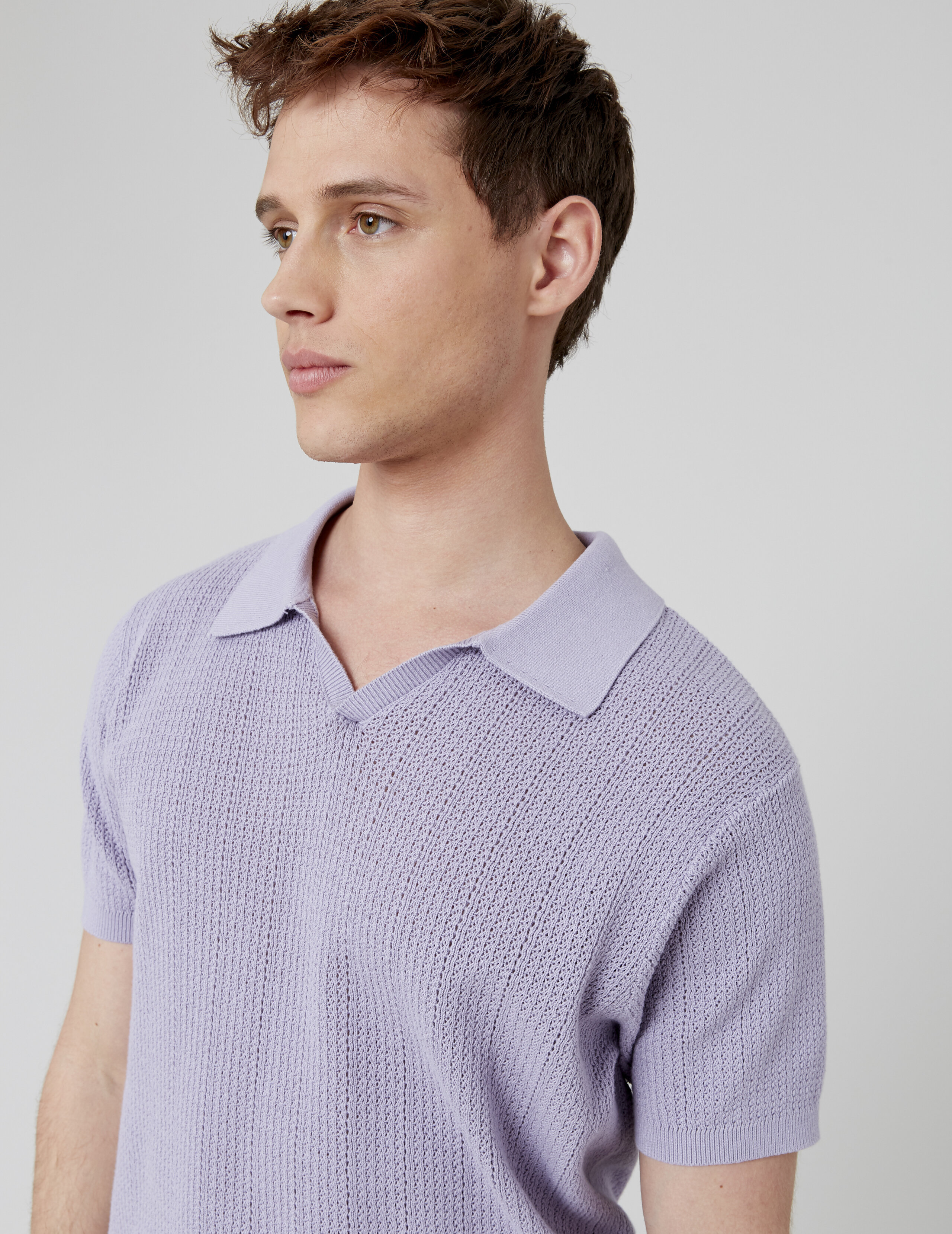 Polo maille ajourée
