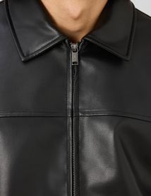 Blouson zipp&eacute; tissu enduit